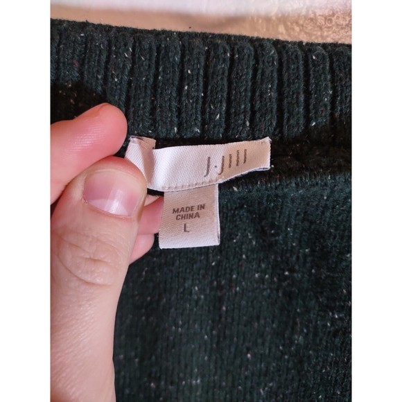 J Jill Women's L Green Cotton Silk Blend Skirt Pull On Maxi Knit Stretch Basic - Picture 3 of 8